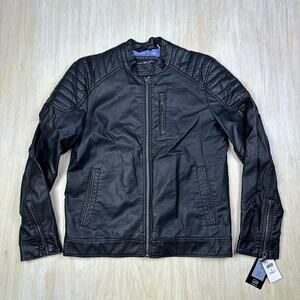 NWT Black Rivet Black Wilsons Leather Biker Motercycle Women's Jacket Medium